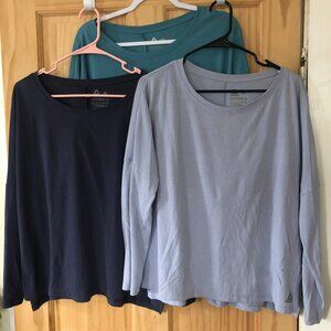 Reebok Supremium Long Sleeve Athletic Tees - Bundle of 3, Sz M